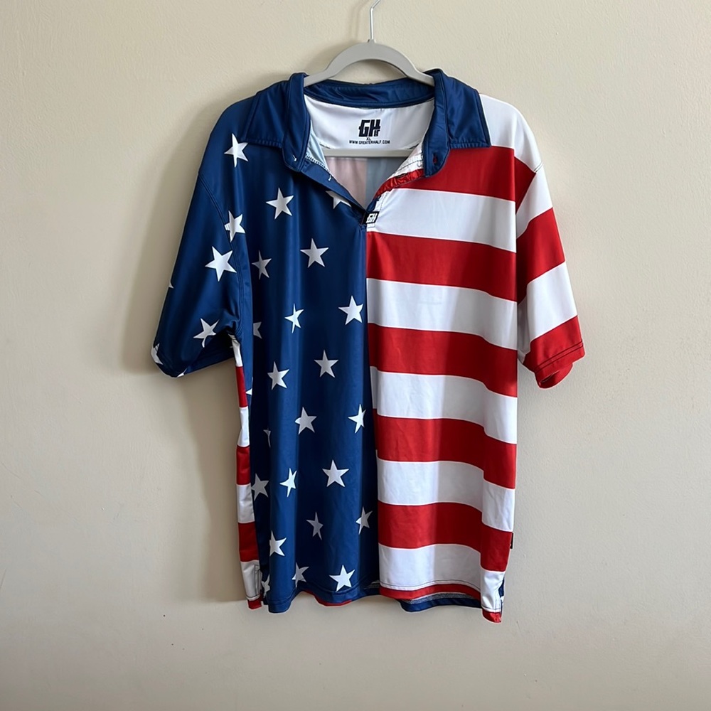 Men’s XL Patriotic Flag Shirt